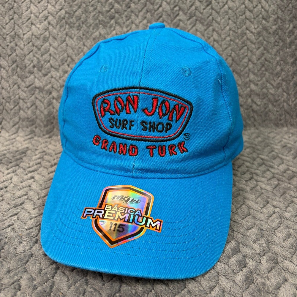Ron Jon Surf Shop Hat Grand Turk Unisex OSFM Blue Embroidered Baseball Cap